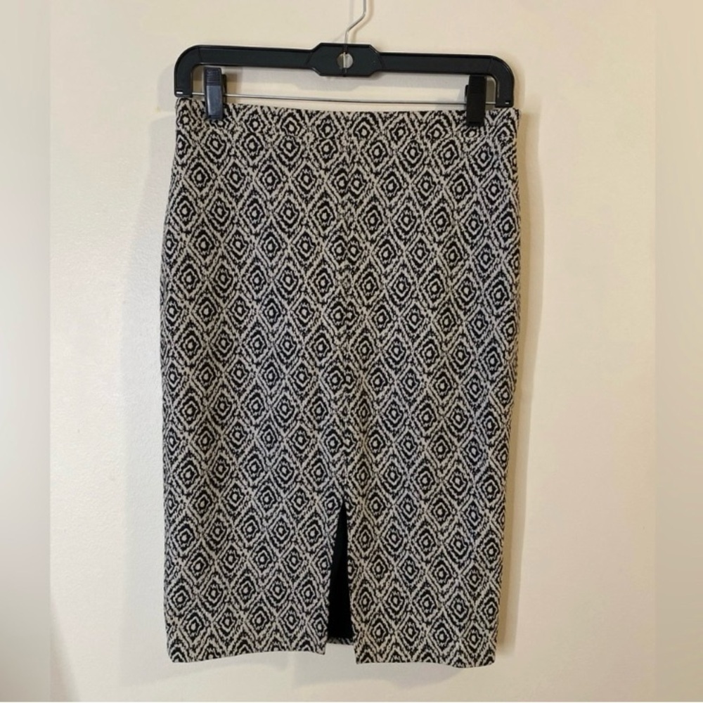 Sam Edelman Cotton blend Elegant Black and White Patterned pencil Skirt size 8